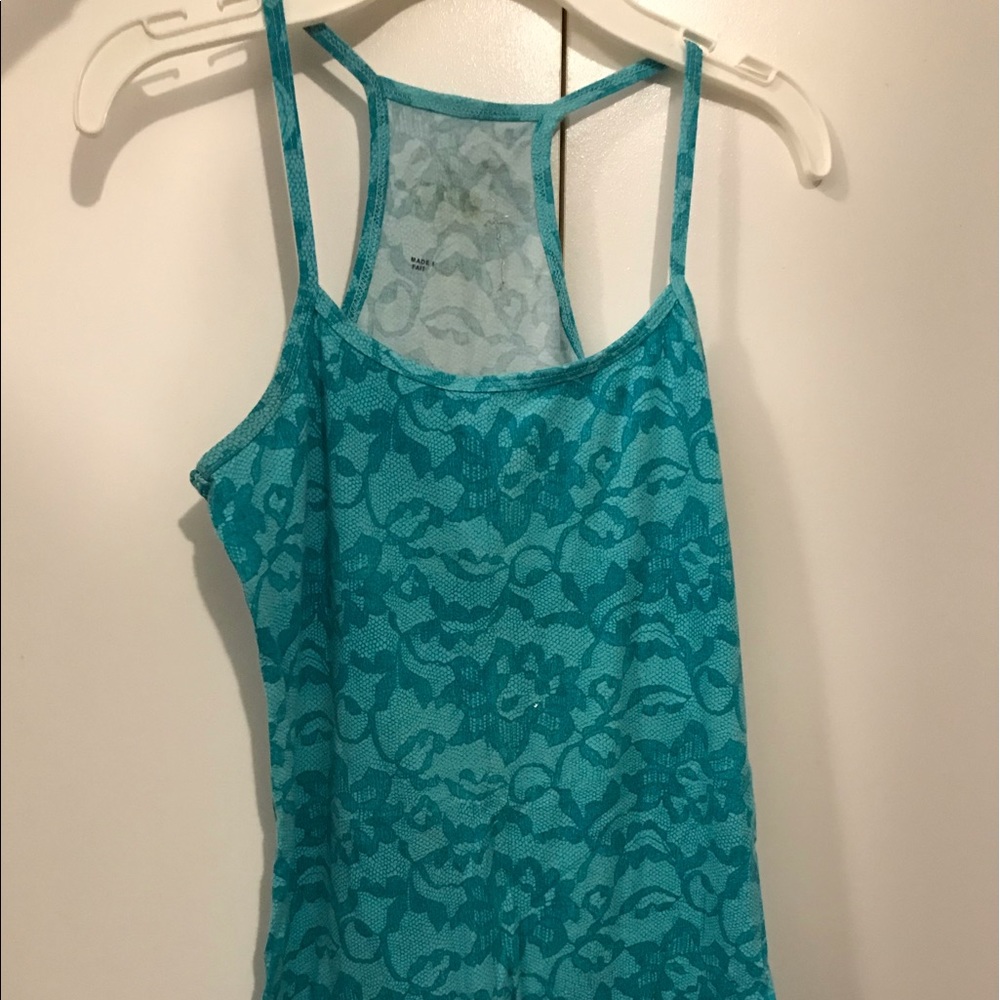 Garage blue fake lace camisole